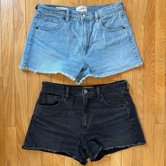Universal Thread Pants - Universal Thread Light Blue & Black High-Rise Denim Jean Shorts Duo